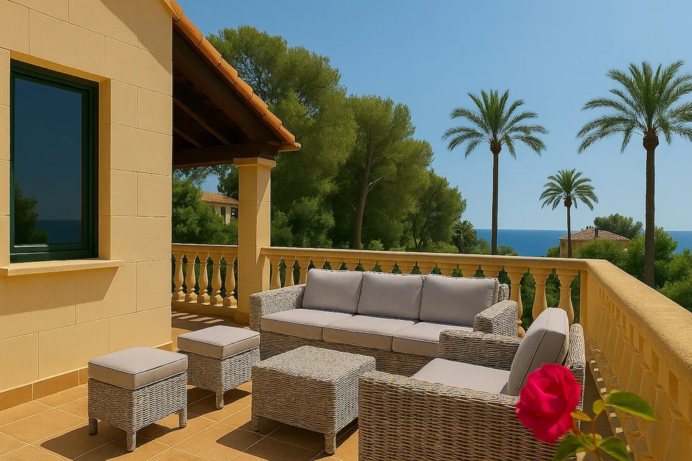 Apartment with an ocean view and a large terrace